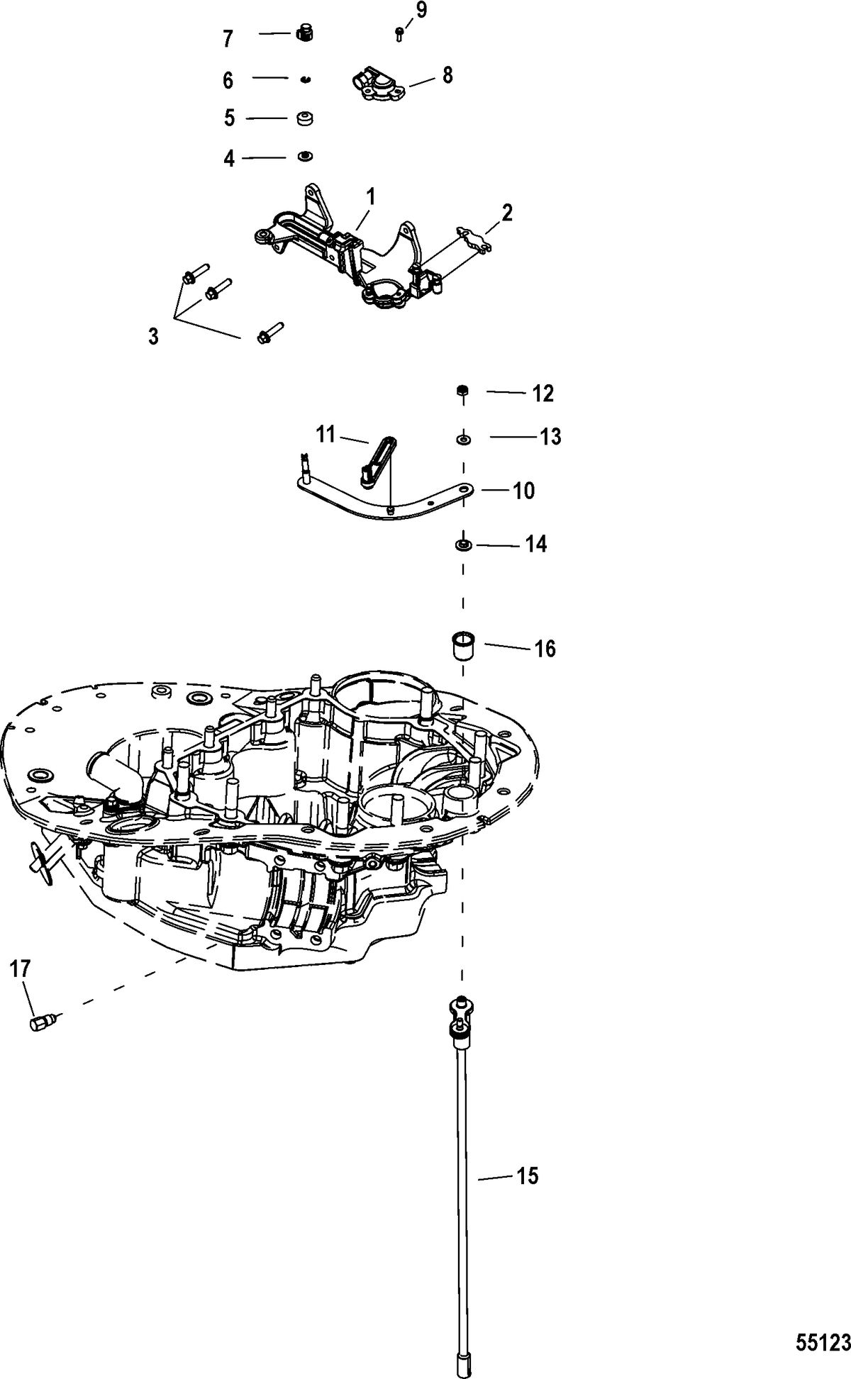 MERCURY/MARINER 75-115 4-STROKE Shift Linkage