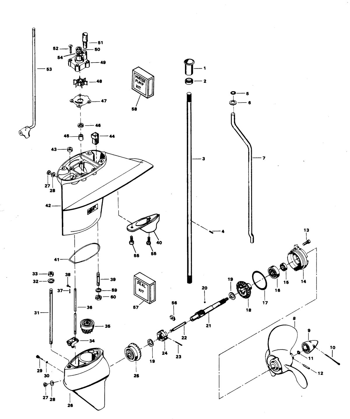 CHRYSLER 45 H.P. GEAR HOUSING
