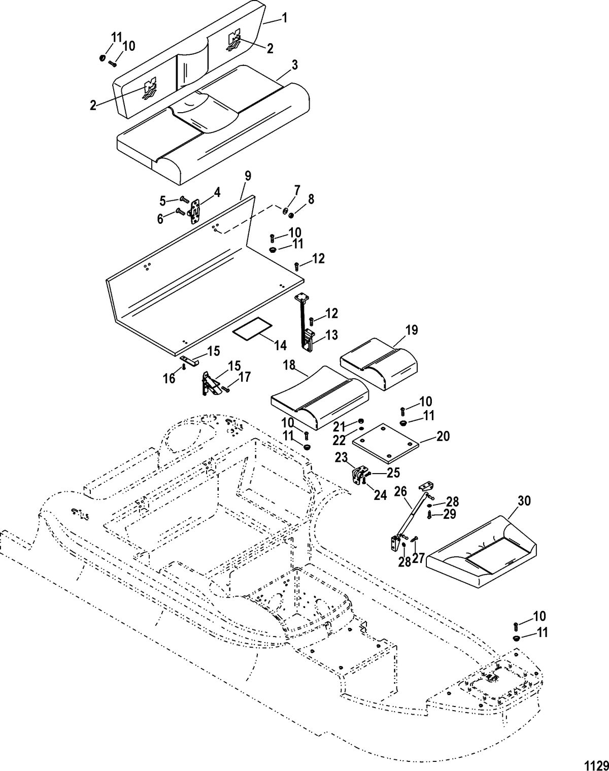 INFLATABLES MERCURY AMANZI HYPALON RIB Seat Components