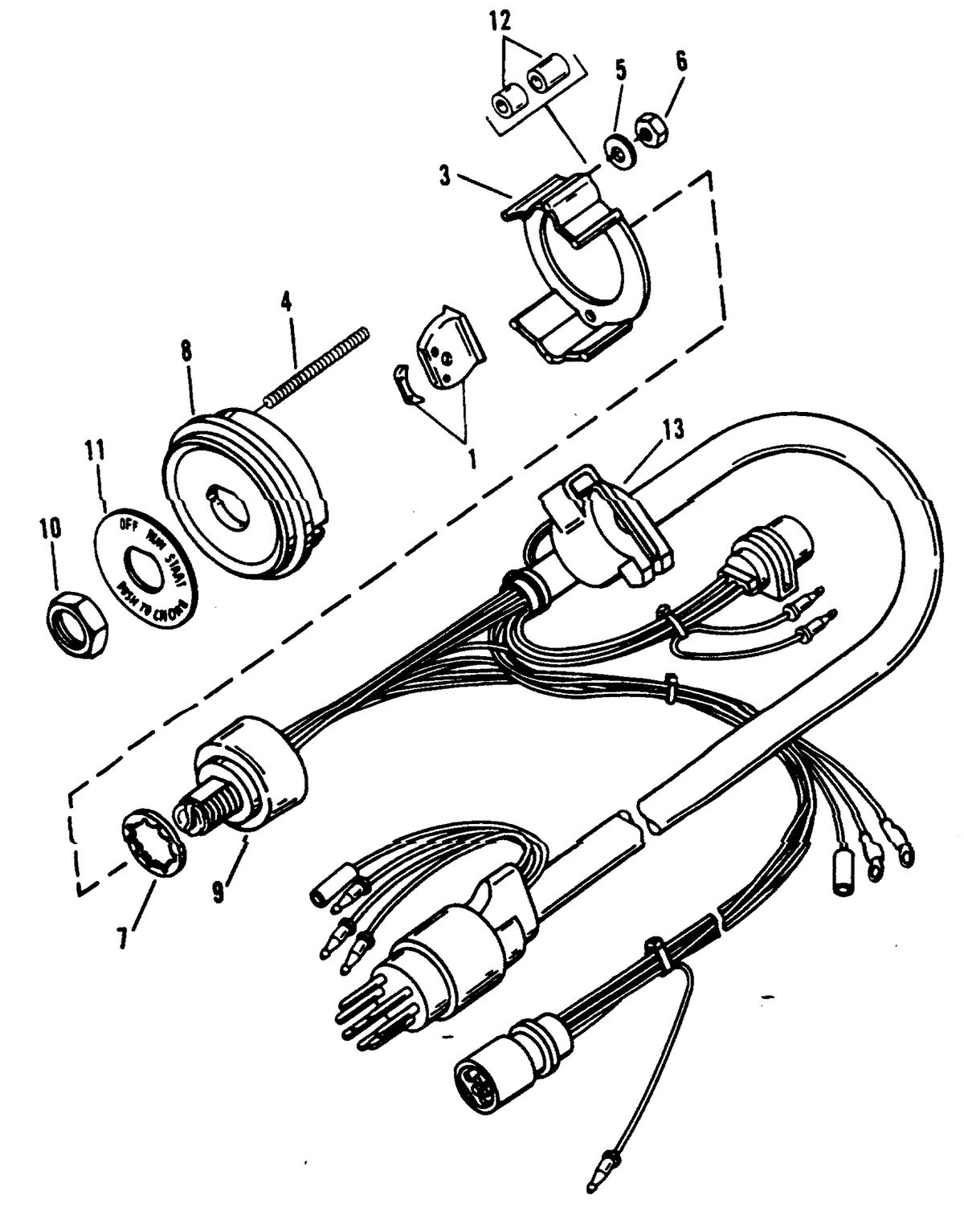 SPORTJET SPORT JET 120 KEY SWITCH ASSEMBLY