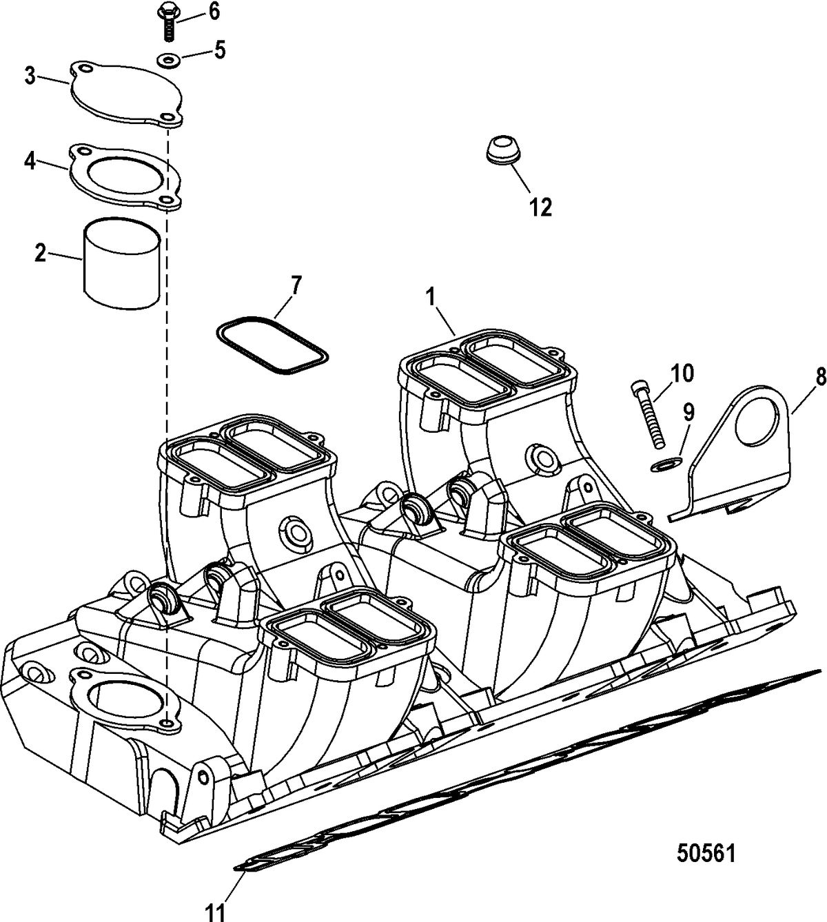 RACE STERNDRIVE 565 EFI Intake Manifold And Components
