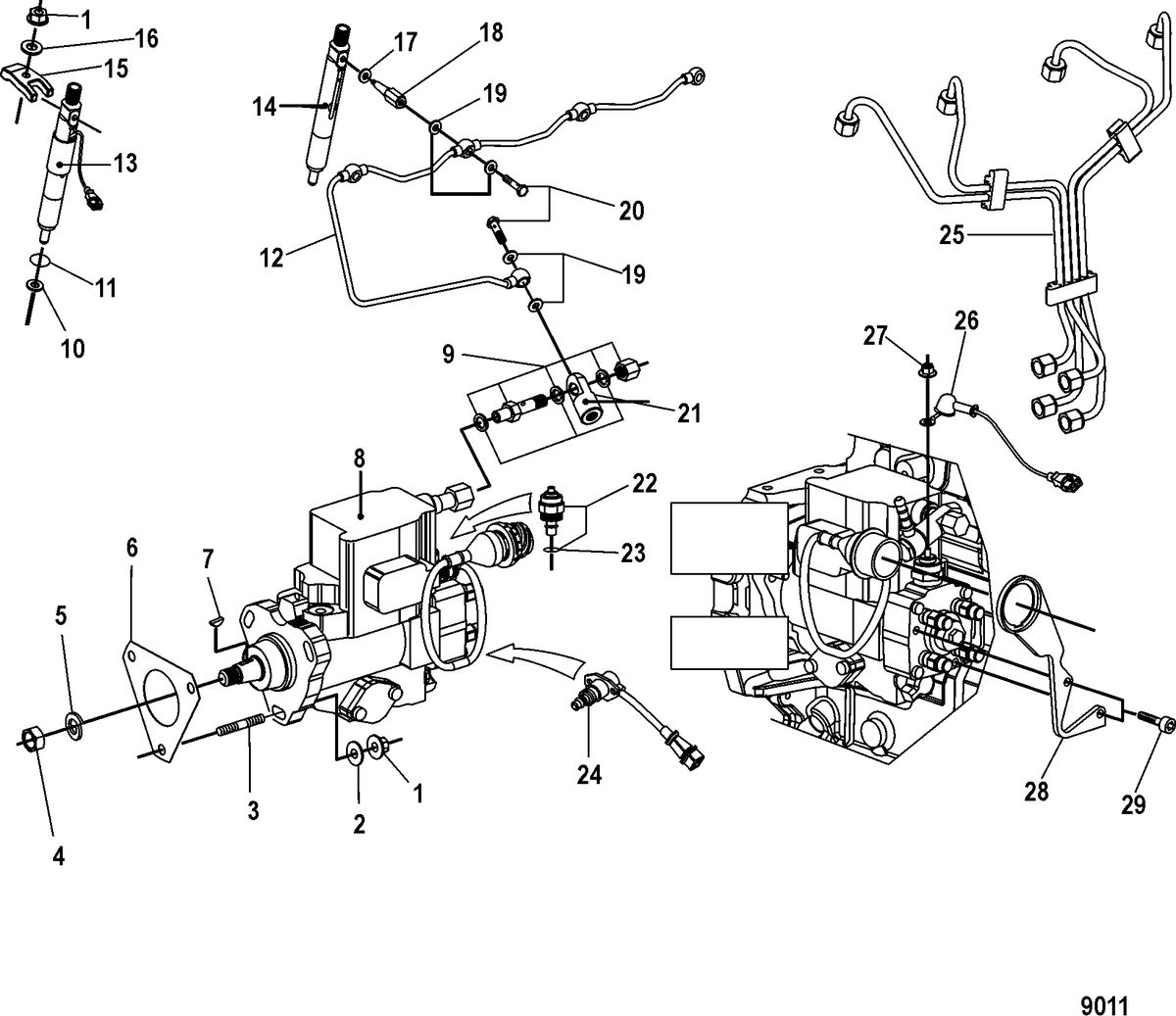 MERCRUISER CUMMINS/MERCRUISER DIESEL 2.8L-200/170 Fuel Injection Pump