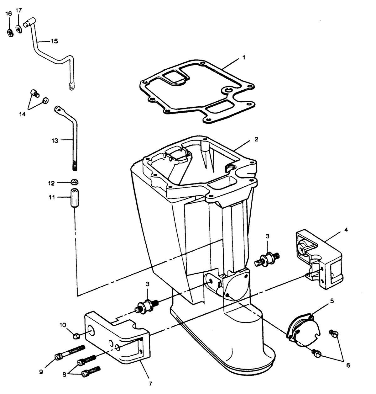 FORCE FORCE 1988 50 H.P. "B" MODELS MOTOR LEG