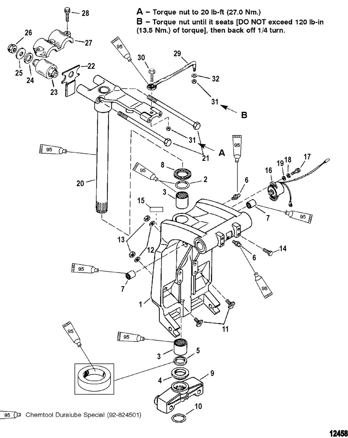 MERCURY/MARINER 200/225 (3.0L DFI) Swivel Bracket And Steering Arm