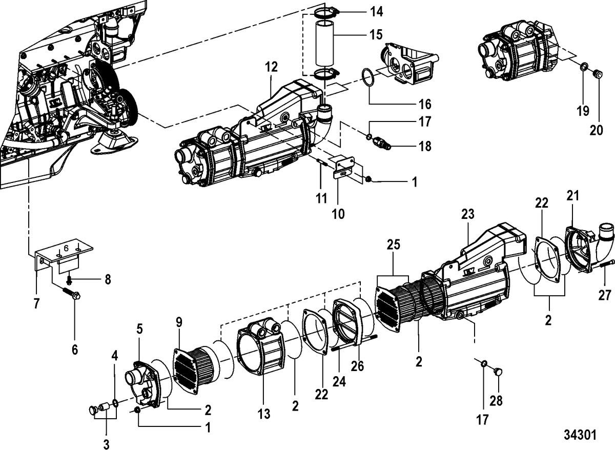 MERCRUISER CUMMINS/MERCRUISER DIESEL QSD-4.2L Heat Exchanger