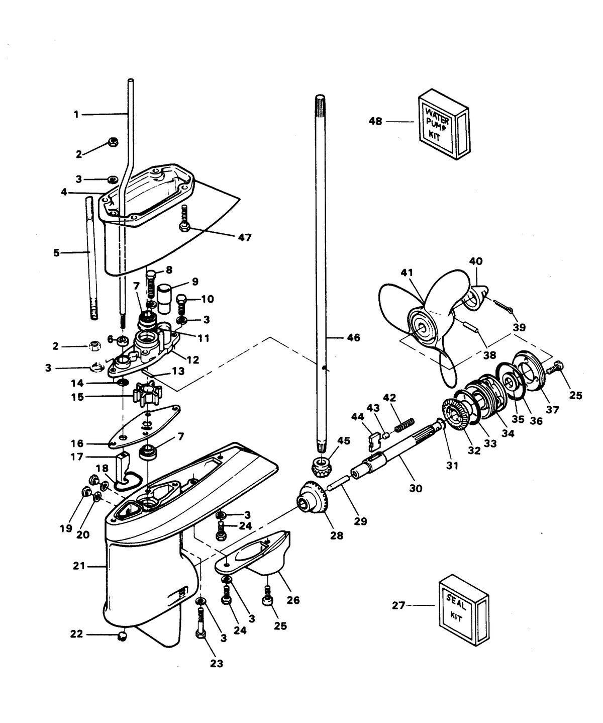 CHRYSLER 7.5 H.P. GEAR HOUSING