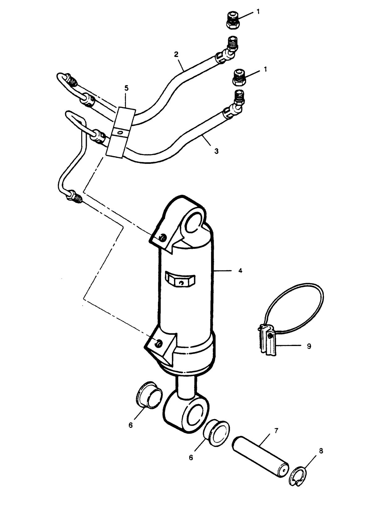 FORCE FORCE 1989 85 H.P. "B" MODEL L-DRIVE TRIM CYLINDER