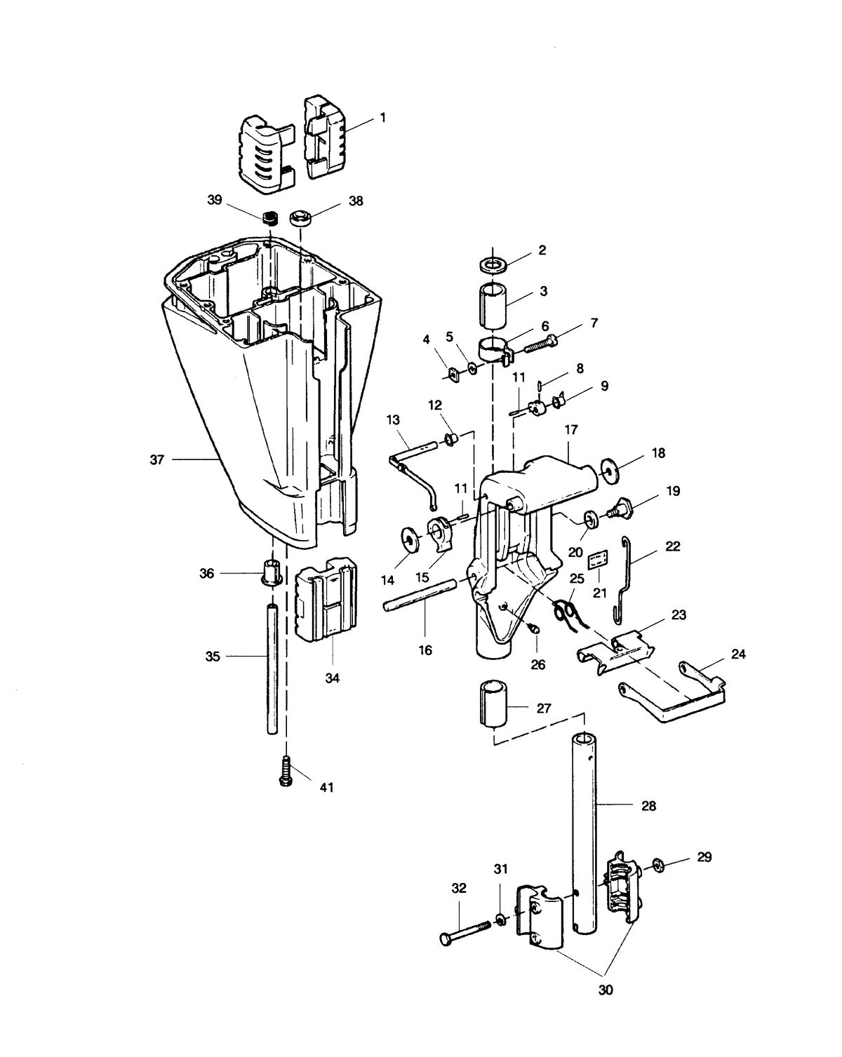 SEARS SEARS 9.9 H.P. MOTOR LEG AND SWIVEL BRACKET