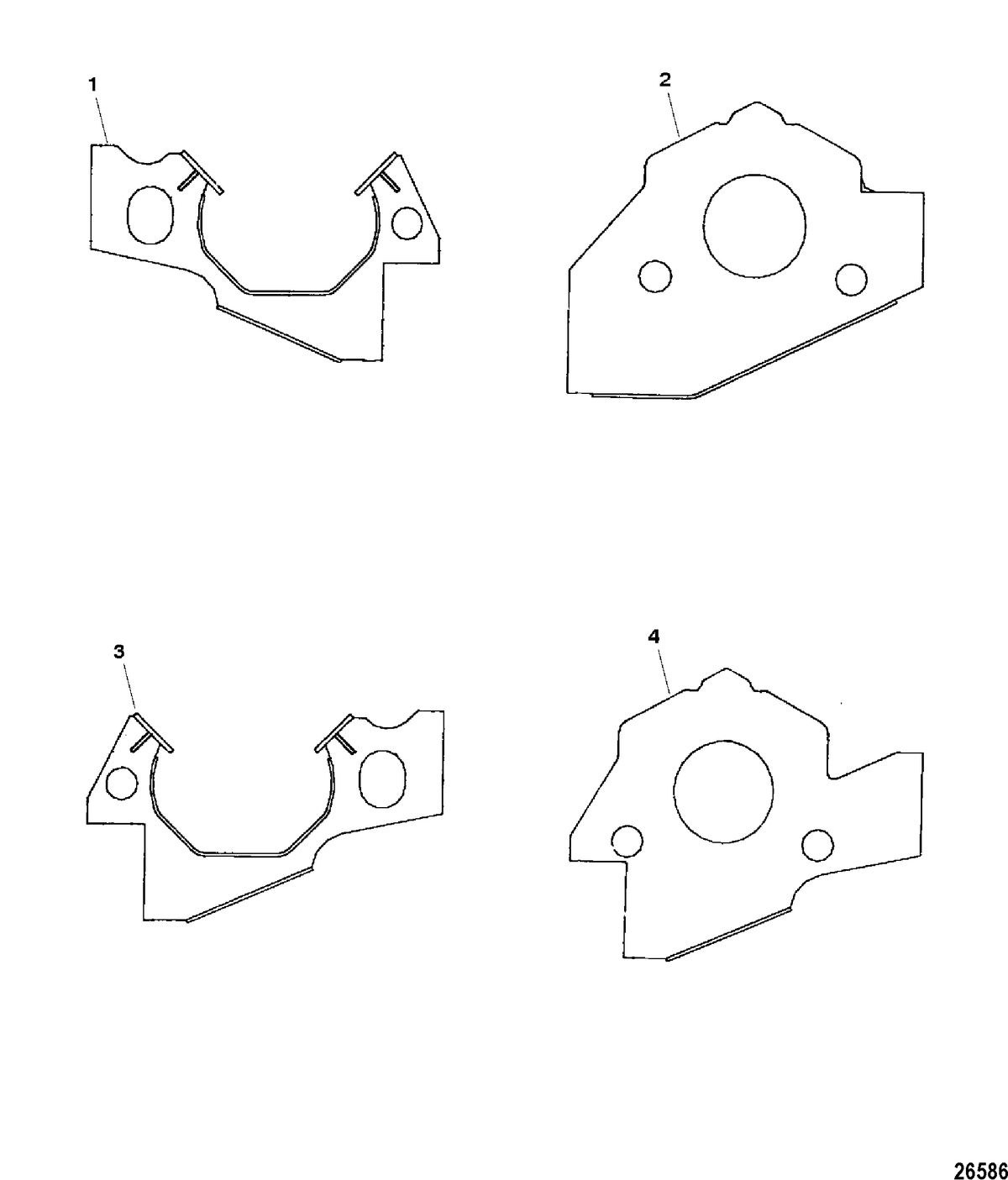 RACE STERNDRIVE 600 SC BOBTAIL Mount Plates