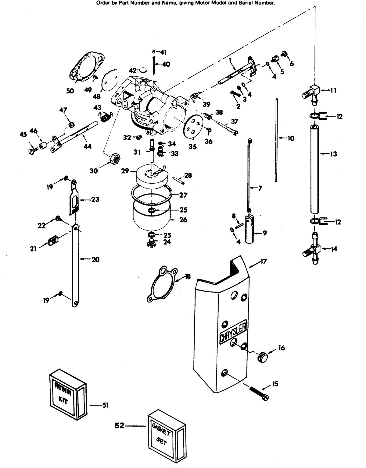 CHRYSLER 55 H.P. CARBURETOR