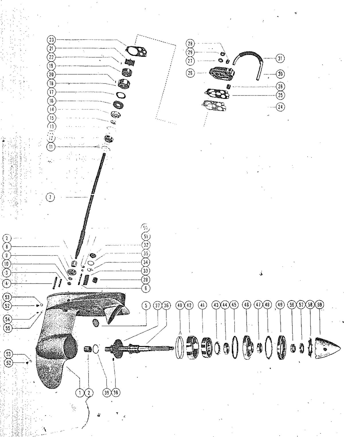MARK MARK 78, MARK 75A, MARK 78A GEAR HOUSING ASSEMBLY, COMPLETE (RIGHT HAND ROTATION)