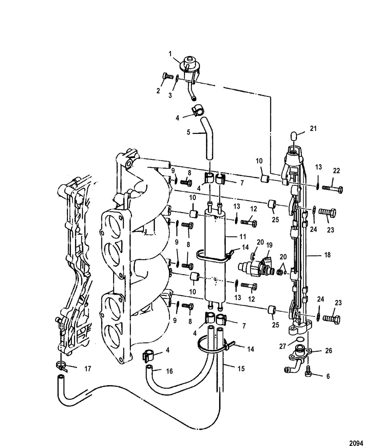 MERCURY/MARINER 115 EFI (4-STROKE) Fuel Injection Nozzle