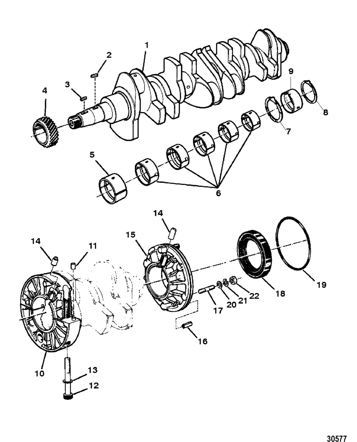 MERCRUISER D4.2L/200-LD CRANKSHAFT