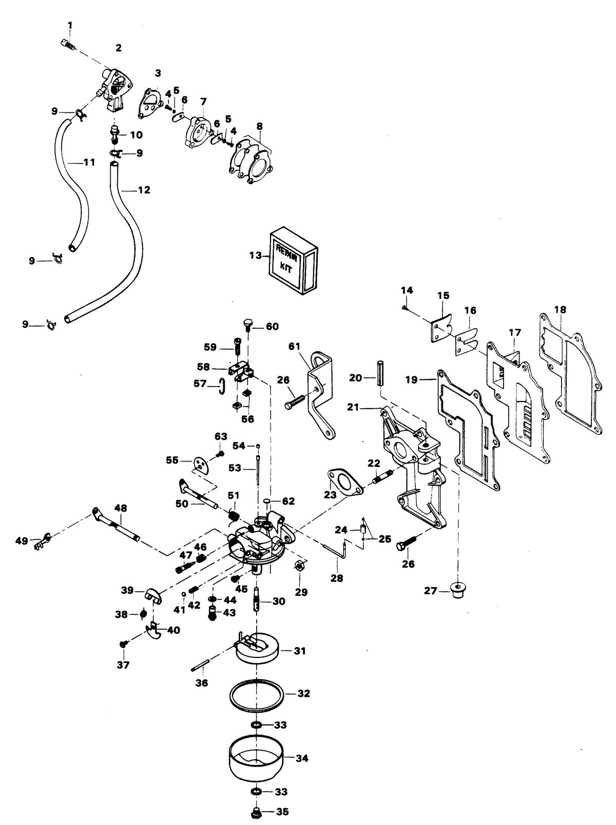 CHRYSLER 9.9 HP FUEL SYSTEM