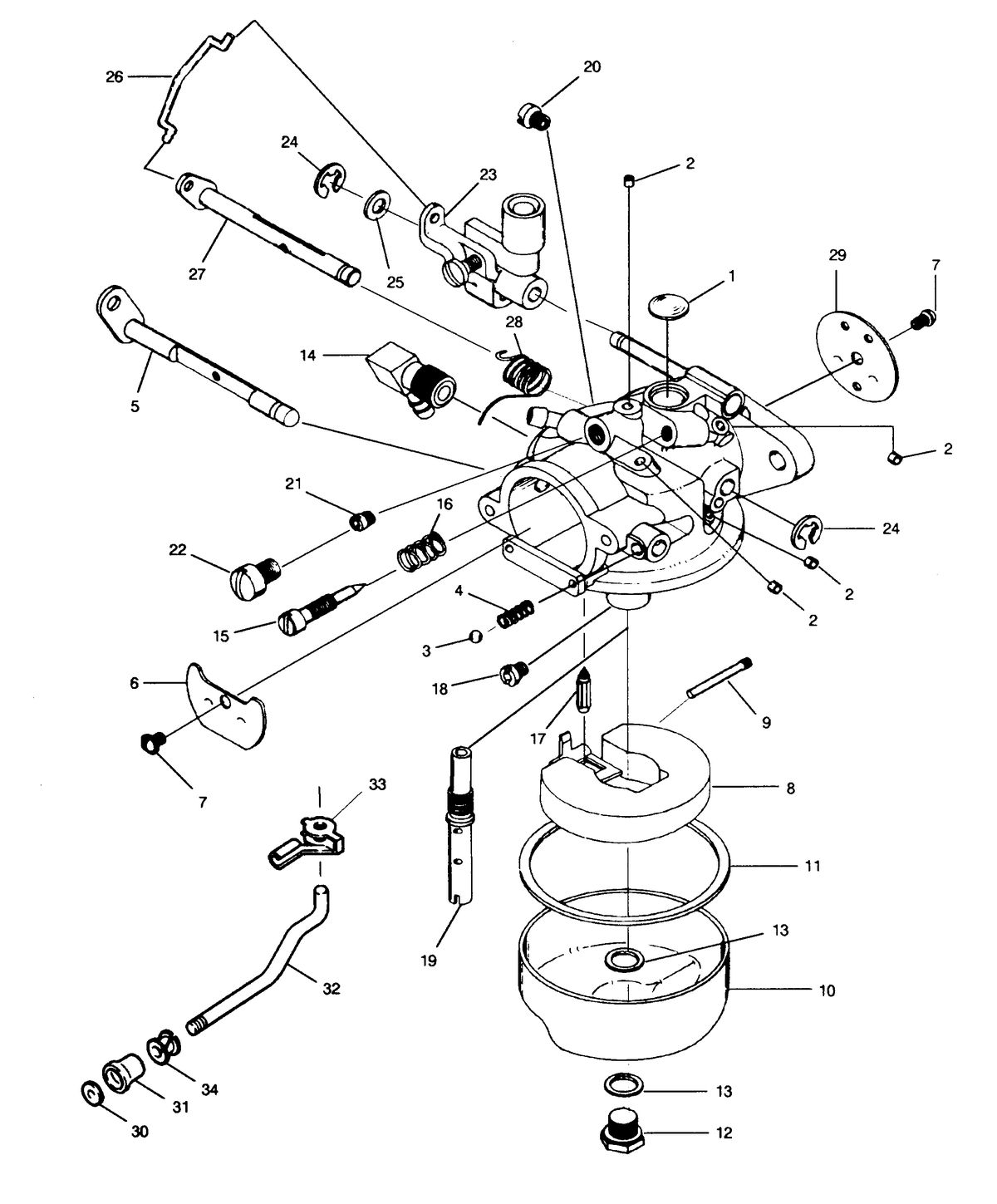 SEARS 15 H.P. 15" LEG OUTBOARD MOTOR Carburetor