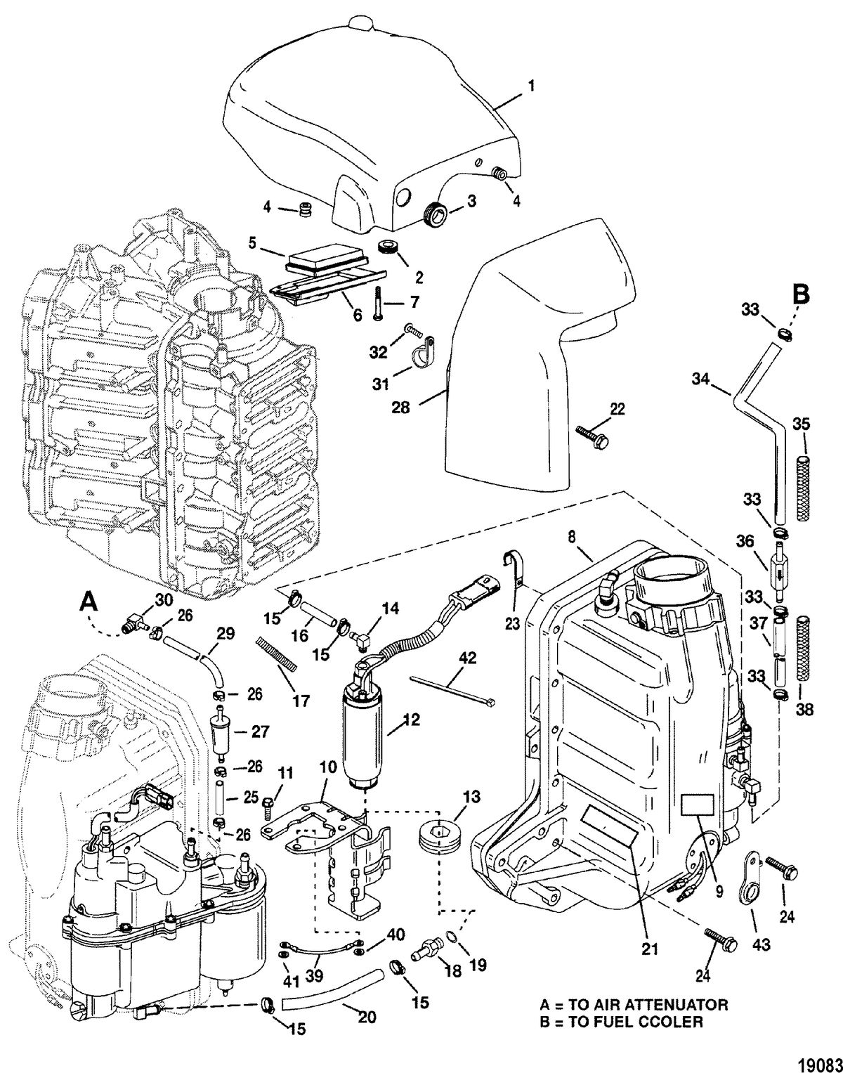 MERCURY/MARINER 200/225 (3.0L DFI) Air Handler
