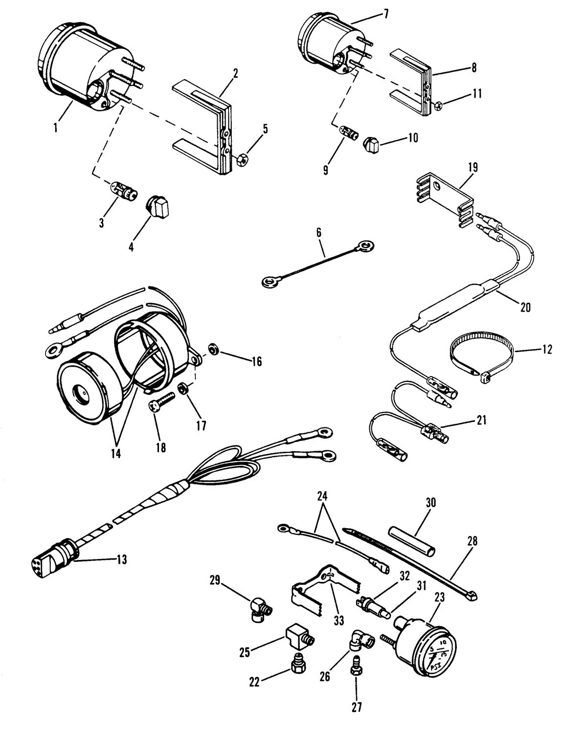 RACE OUTBOARD 2.4 L (CARB) INSTRUMENTATION