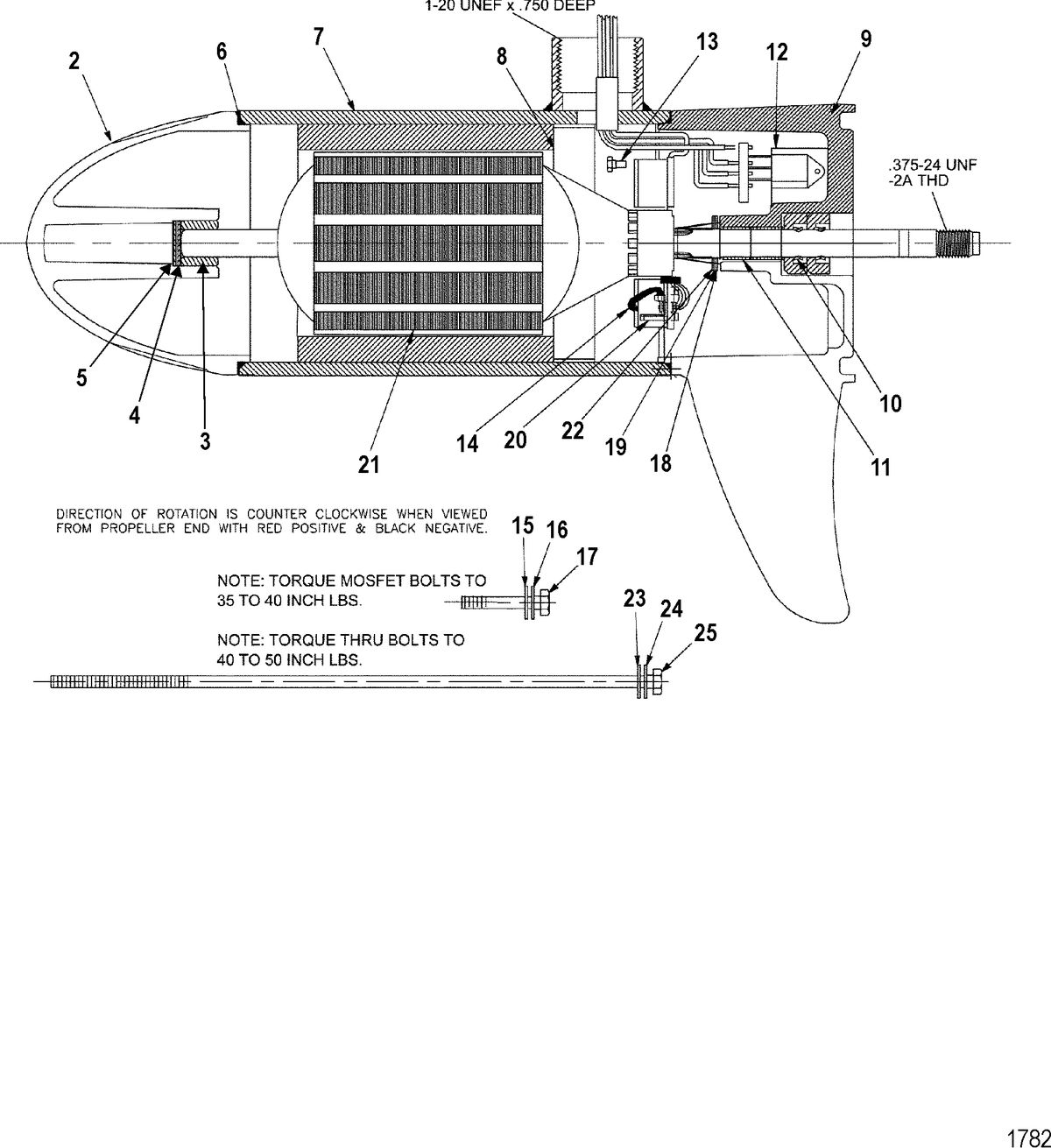 TROLLING MOTOR MOTORGUIDE ENERGY SERIES Lower Unit Assembly(45# - Variable) (MCM397042)