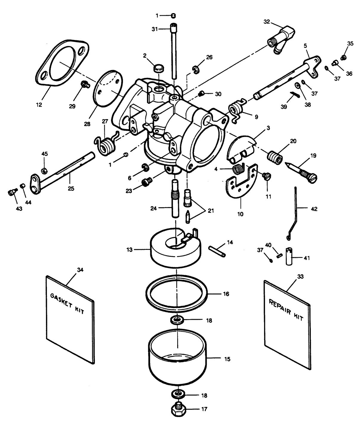 FORCE FORCE 1990 35 H.P. "C" MODELS CARBURETOR