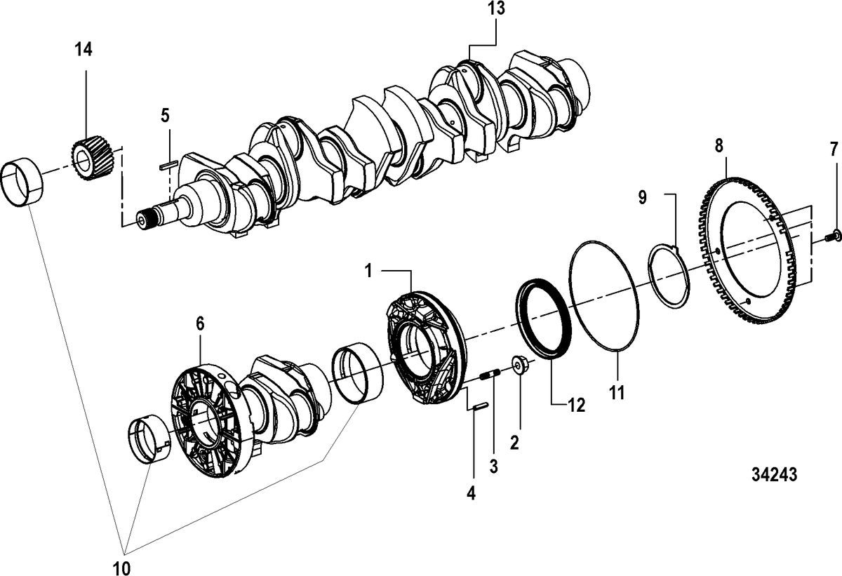MERCRUISER CUMMINS/MERCRUISER DIESEL QSD-4.2L Crankshaft