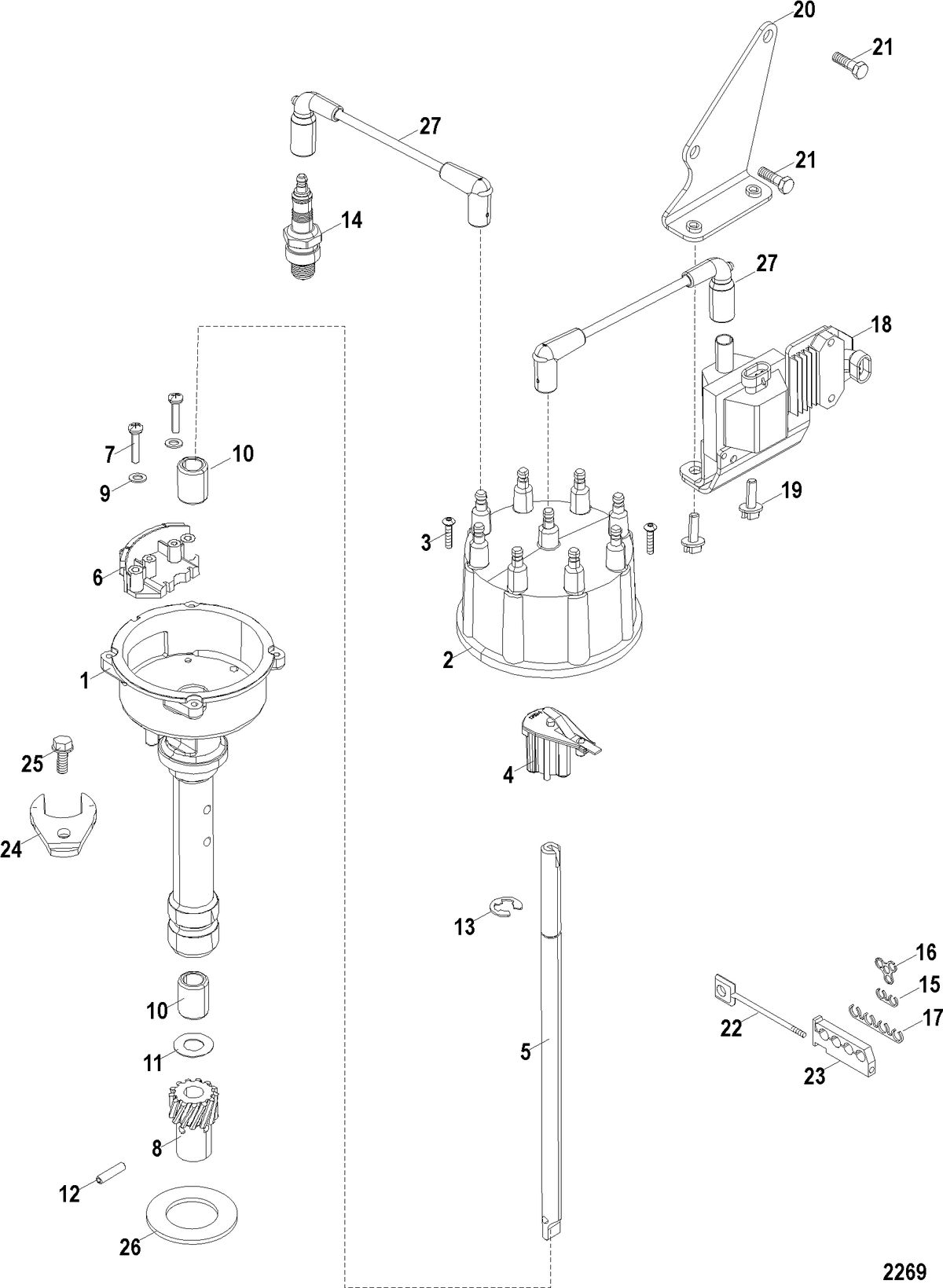 MERCRUISER BLACK SCORPION Distributor And Ignition Components