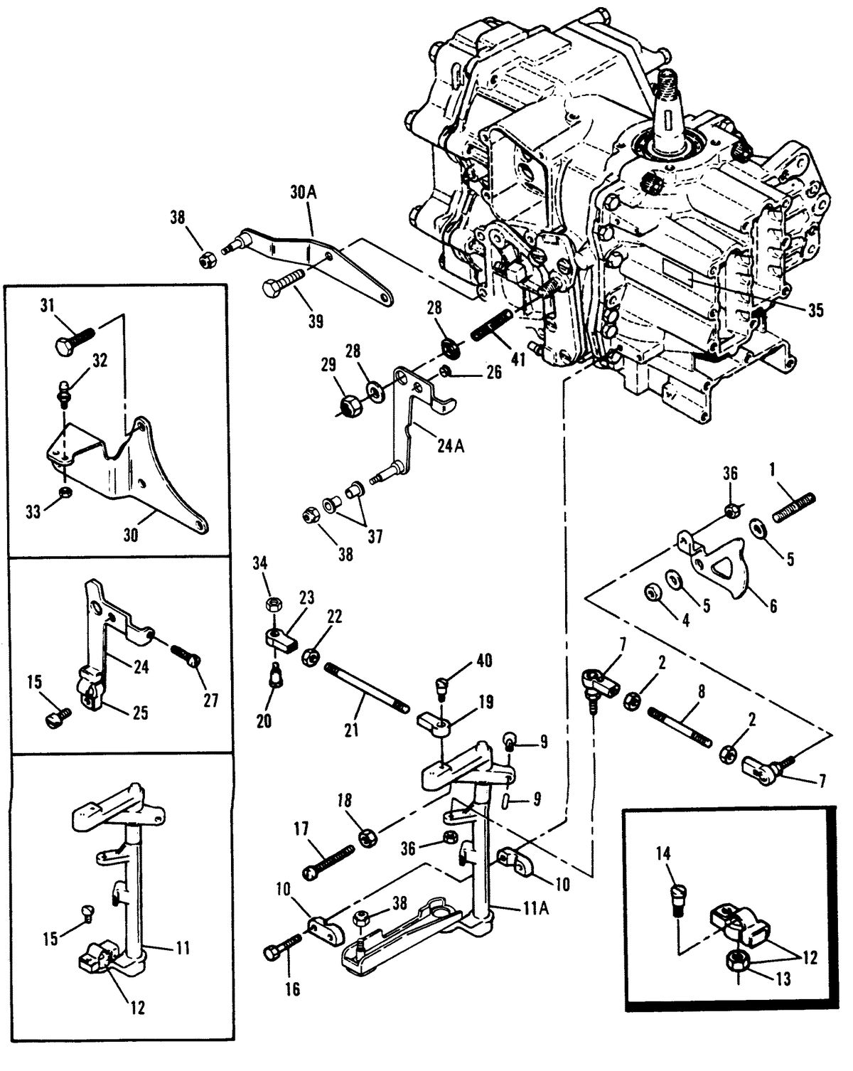 FORCE 40/50 H.P. SHIFT AND THROTTLE LINKAGE