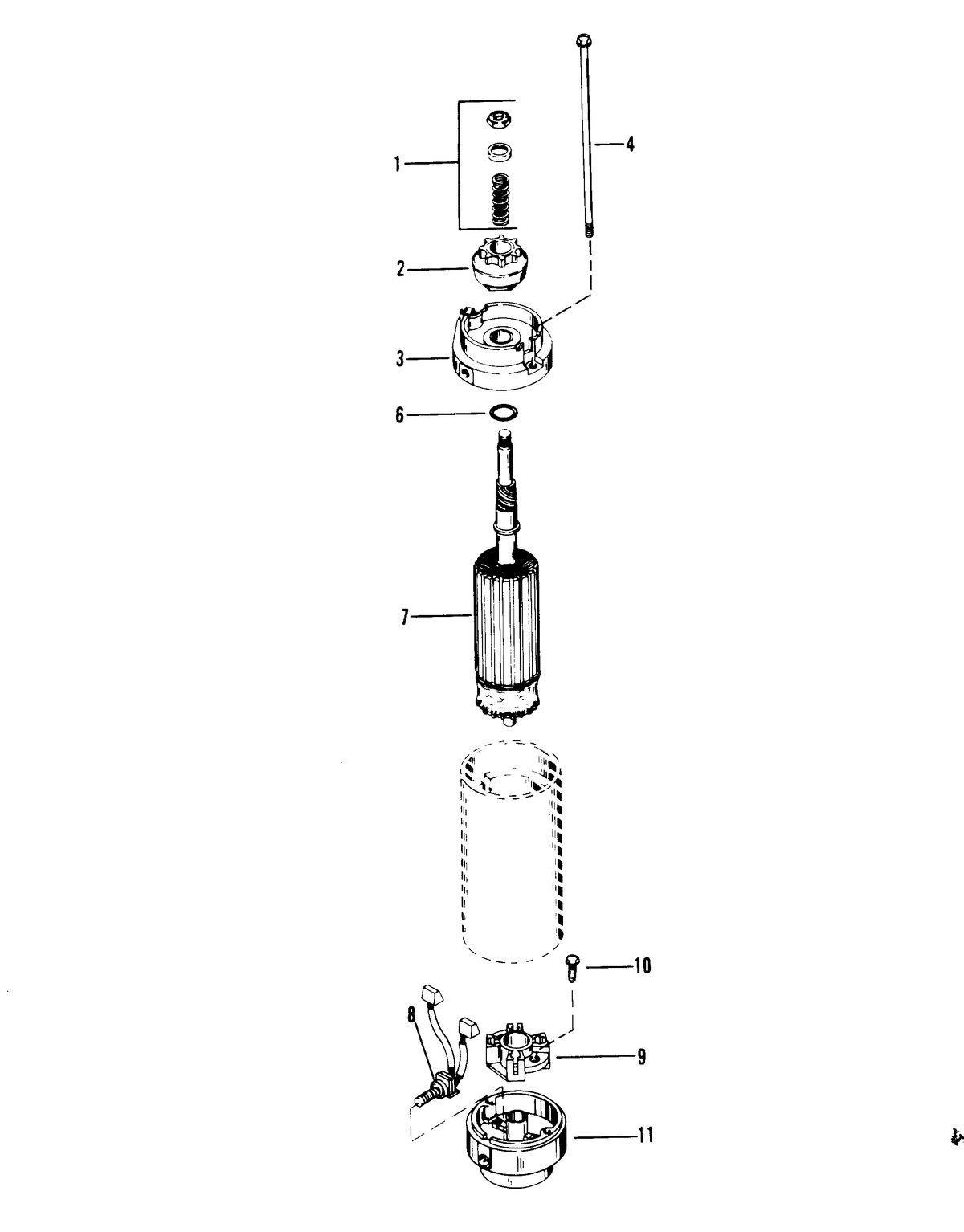 RACE OUTBOARD MOD-VP STARTER MOTOR ASSEMBLY