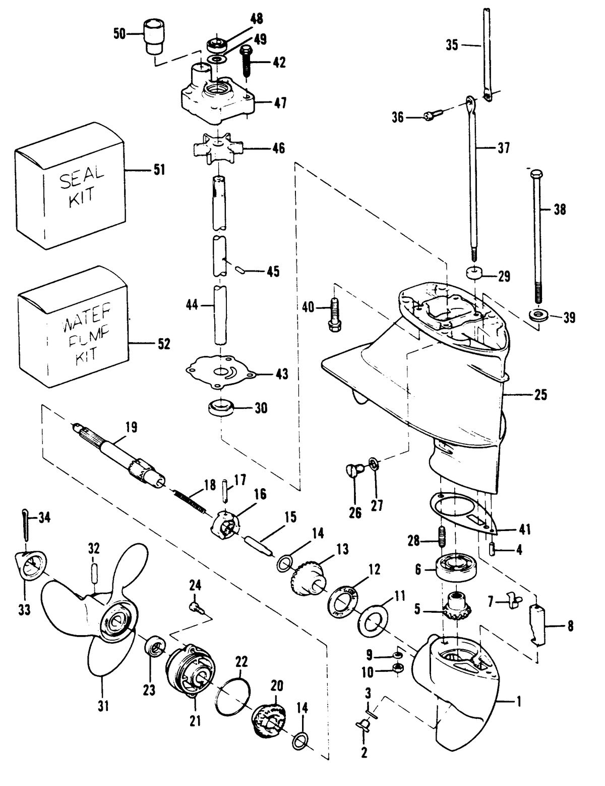 SEARS GAMEFISHER 9.9 H.P. GEAR HOUSING