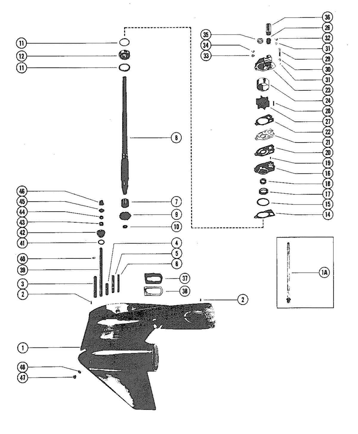 MARINER MARINER 115 GEAR HOUSING (DRIVE SHAFT)