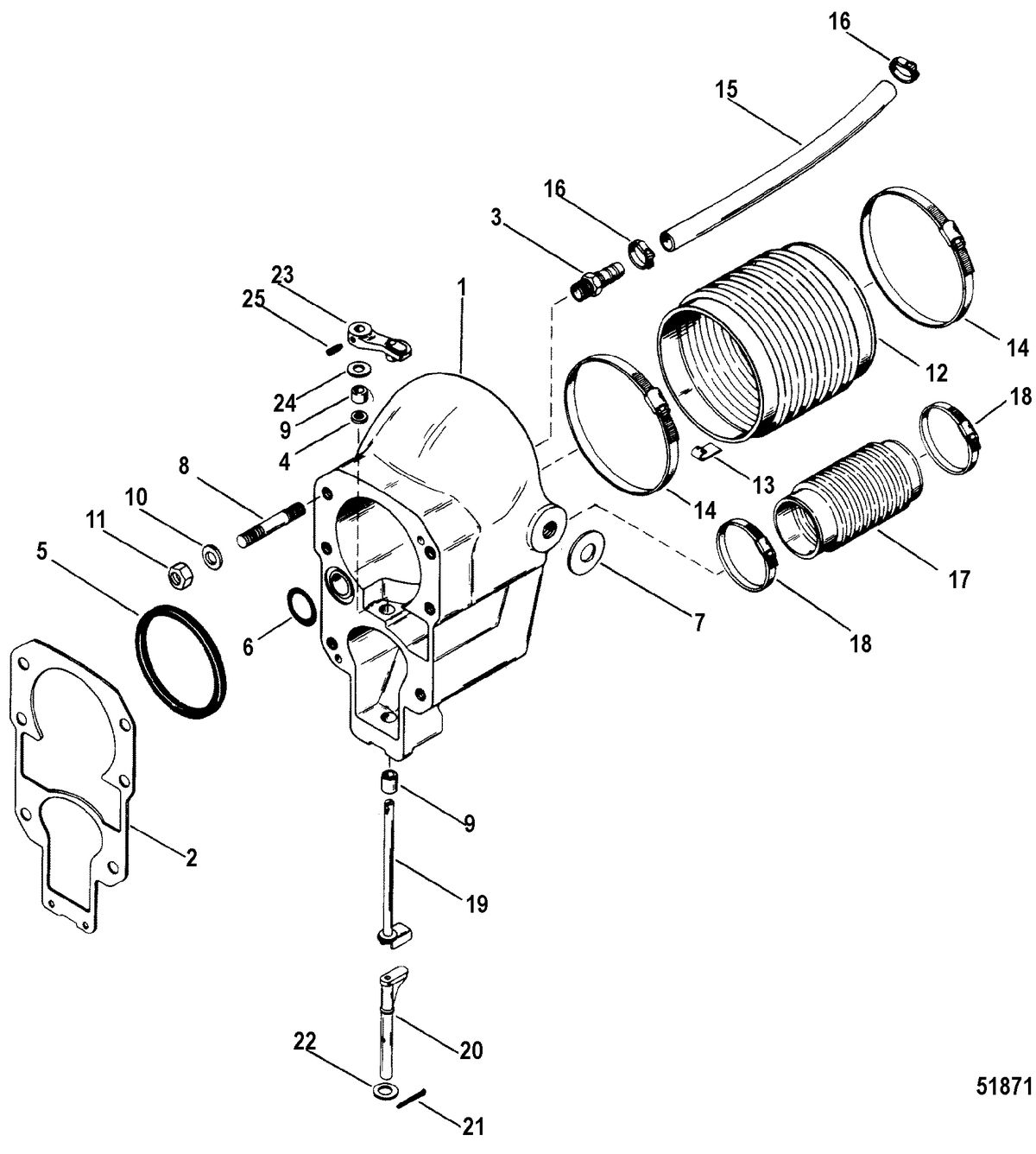MERCRUISER R/MR ALPHA ONE STERNDRIVE BELL HOUSING