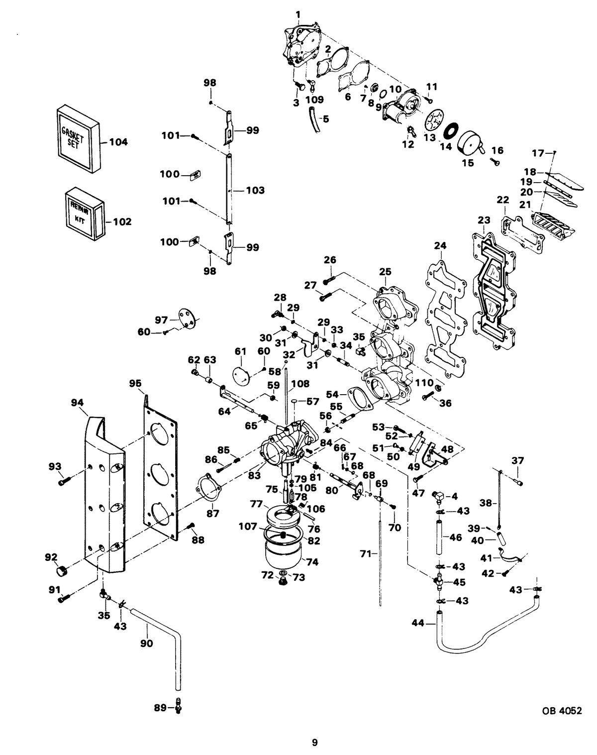FORCE FORCE 85 H.P. CARBURETOR (BOTTOM JET STYLE)
