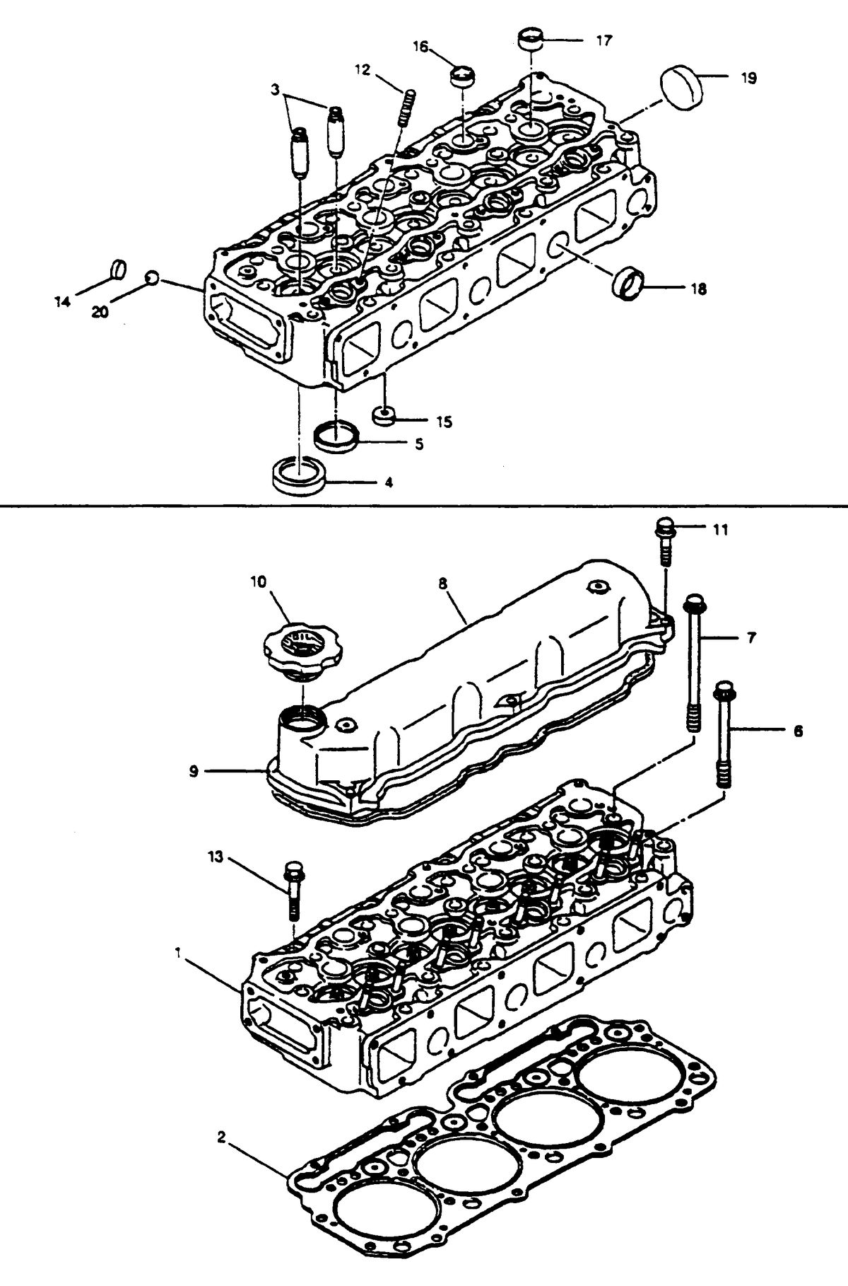 MERCRUISER HINO DIESEL 210 H.P. CYLINDER HEAD