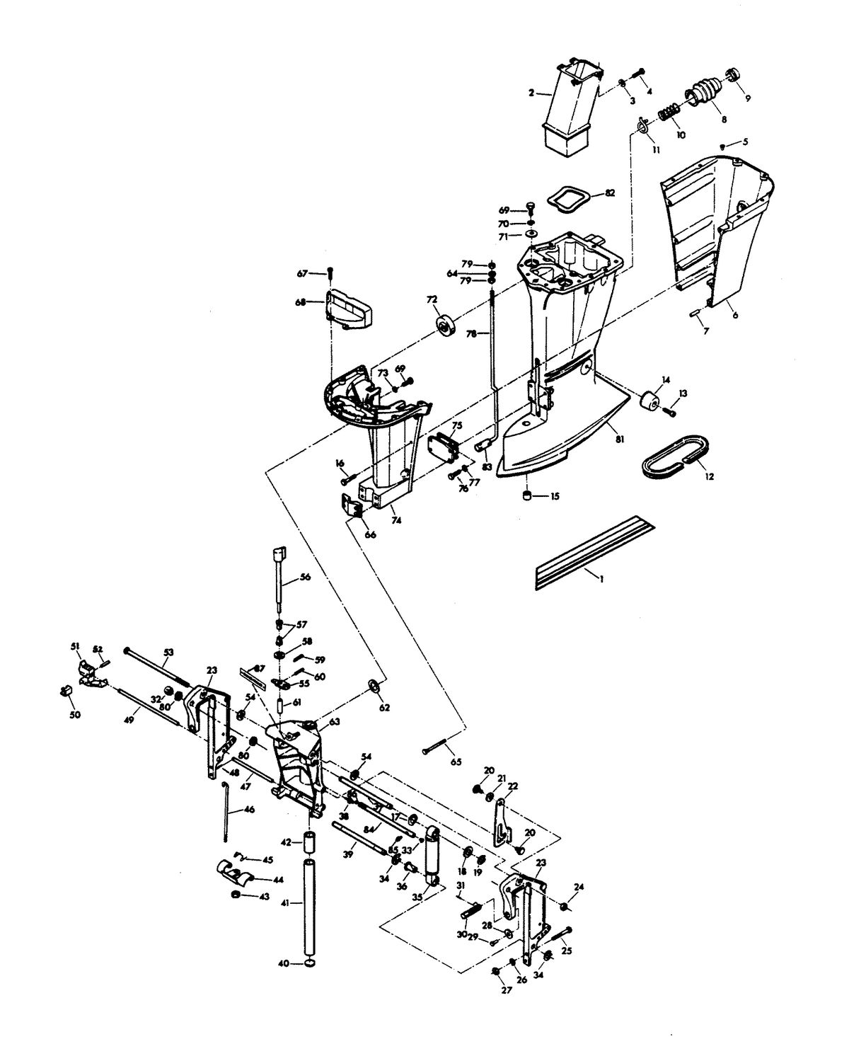 CHRYSLER 140 H.P. MOTOR LEG