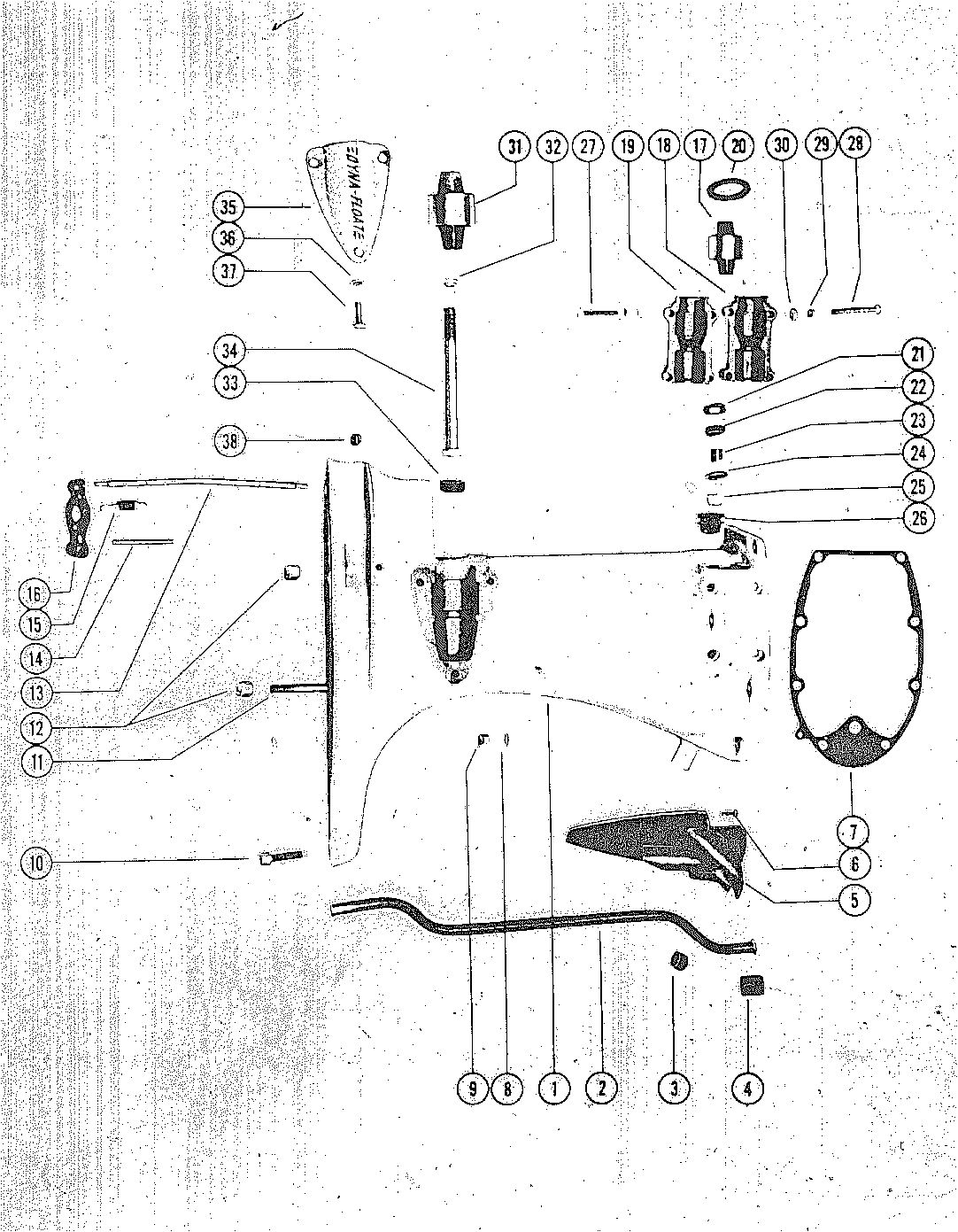 MARK MARK 55 DRIVE SHAFT HOUSING ASSEMBLY