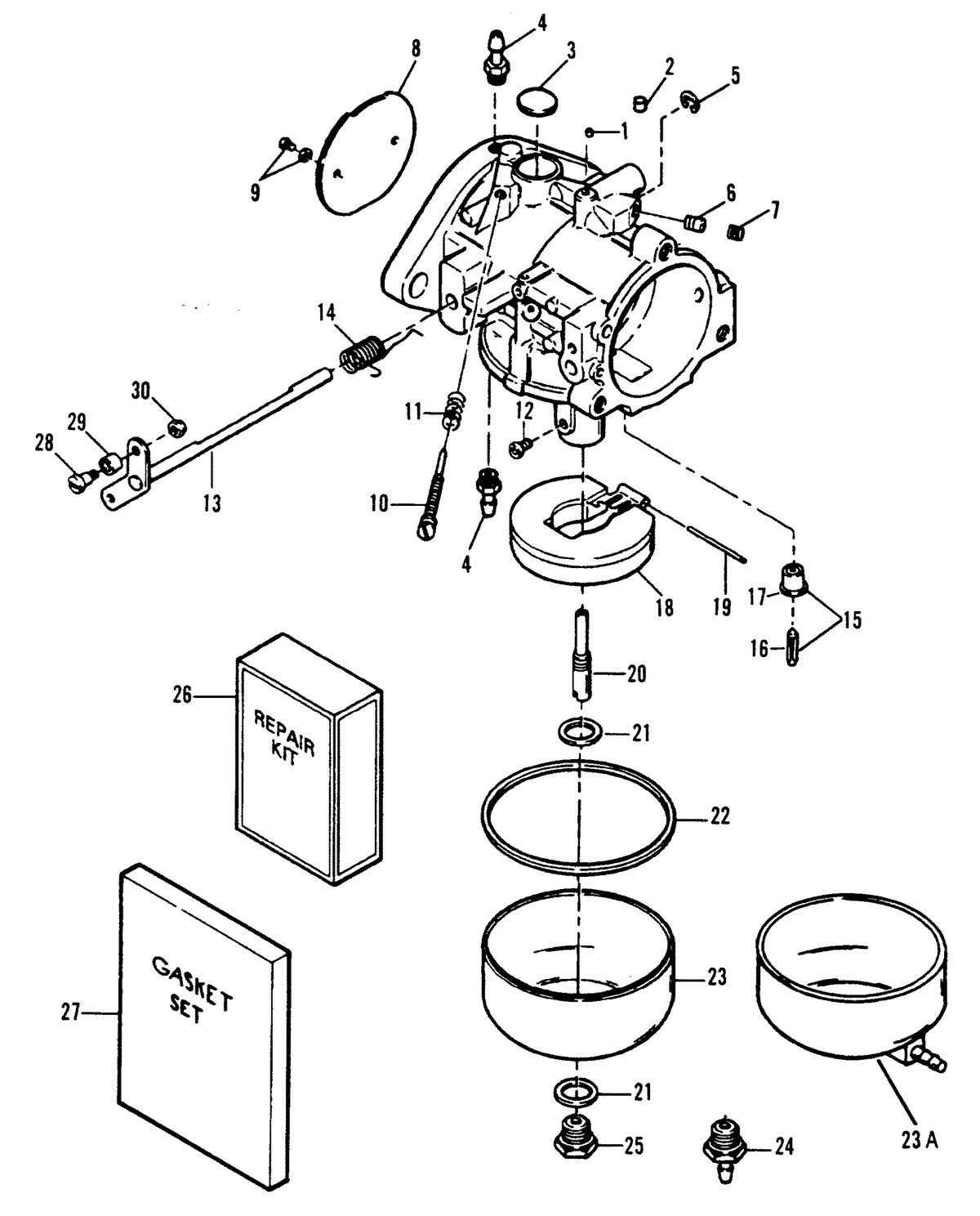 FORCE 150 H.P. CARBURETOR