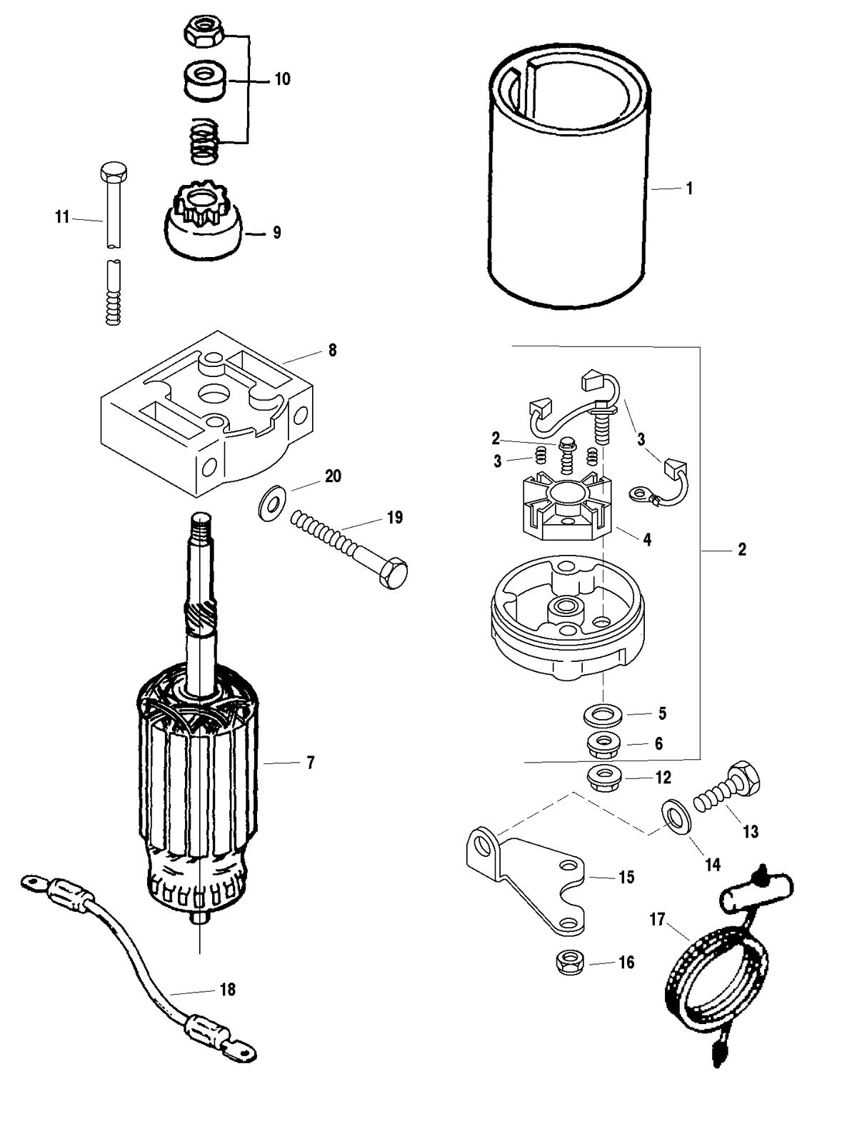 FORCE 40/50 H.P. STARTER ASSEMBLY