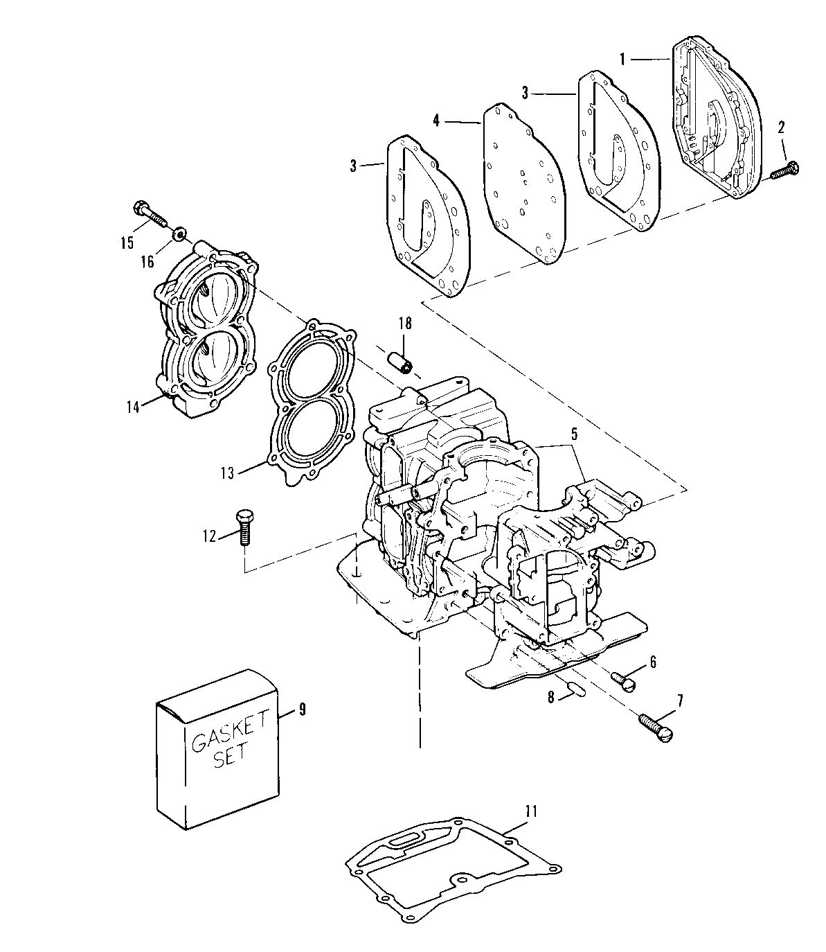 SEARS 9.9 H.P. OUTBOARD MOTOR CYLINDER BLOCK