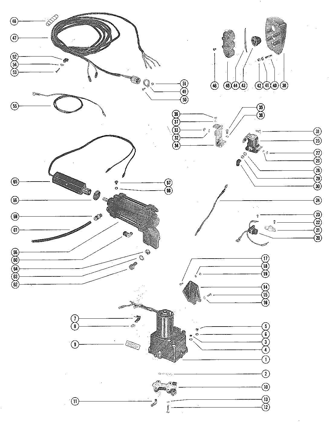 MERCRUISER III STERN DRIVE HYDRAULIC PUMP AND TRIM INDICATOR CONTROL PANEL