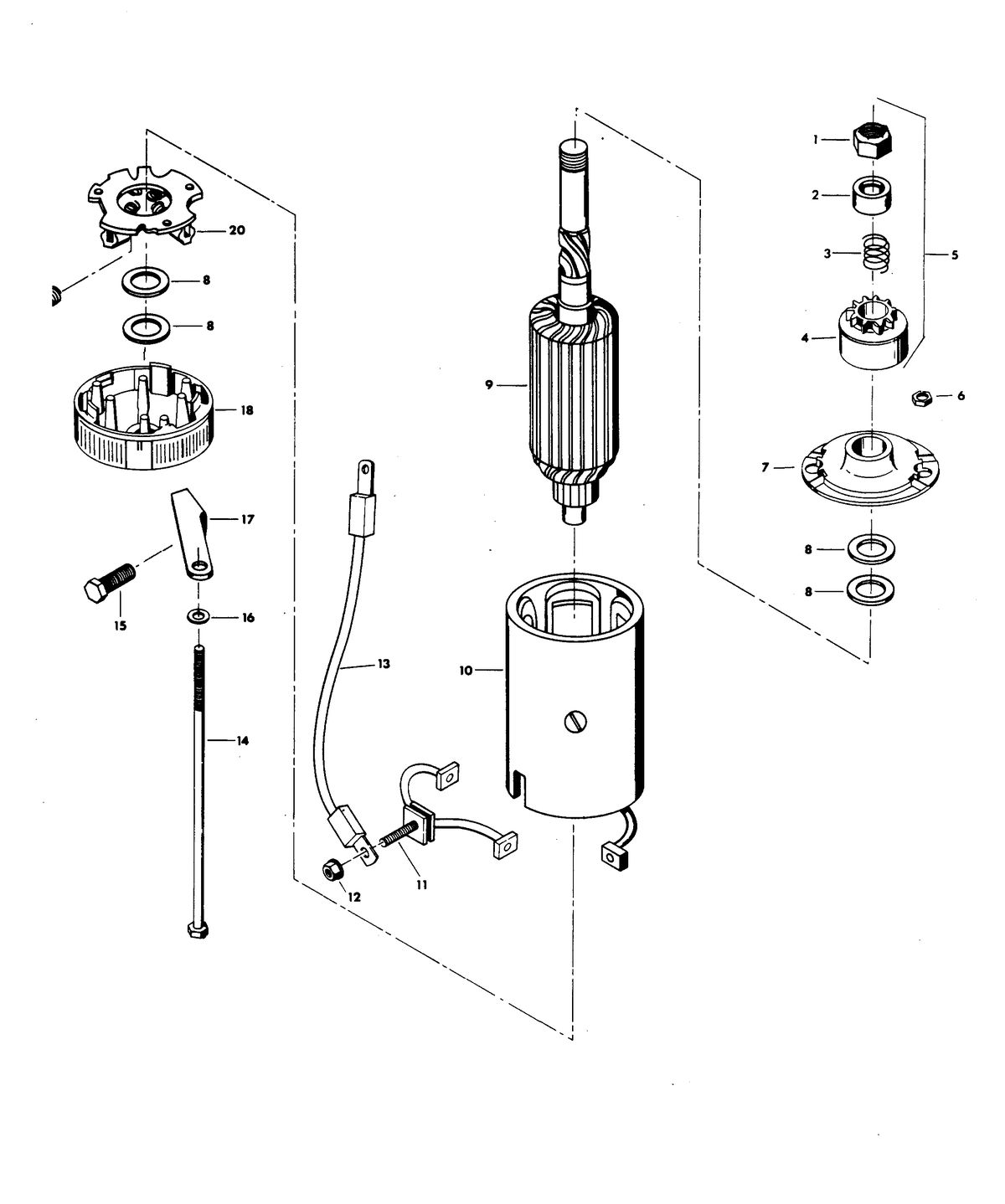 CHRYSLER 140 H.P. TWIN STARTER