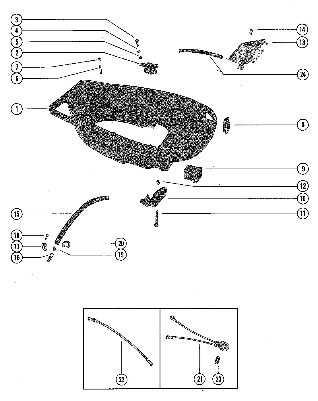MERCURY MERC 50 BOTTOM COWL ASSEMBLY