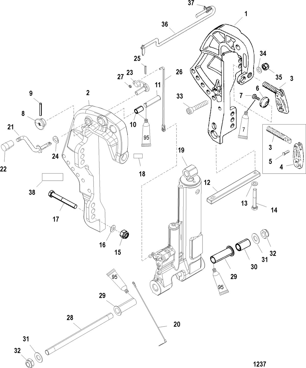 MERCURY/MARINER 25 (4-STROKE) Clamp Bracket