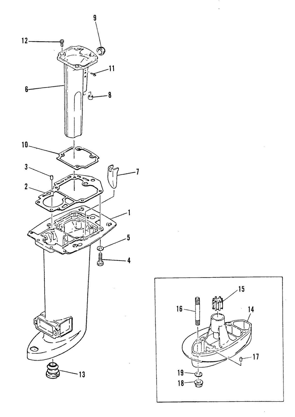 MARINER MARINER 25 DRIVESHAFT HOUSING