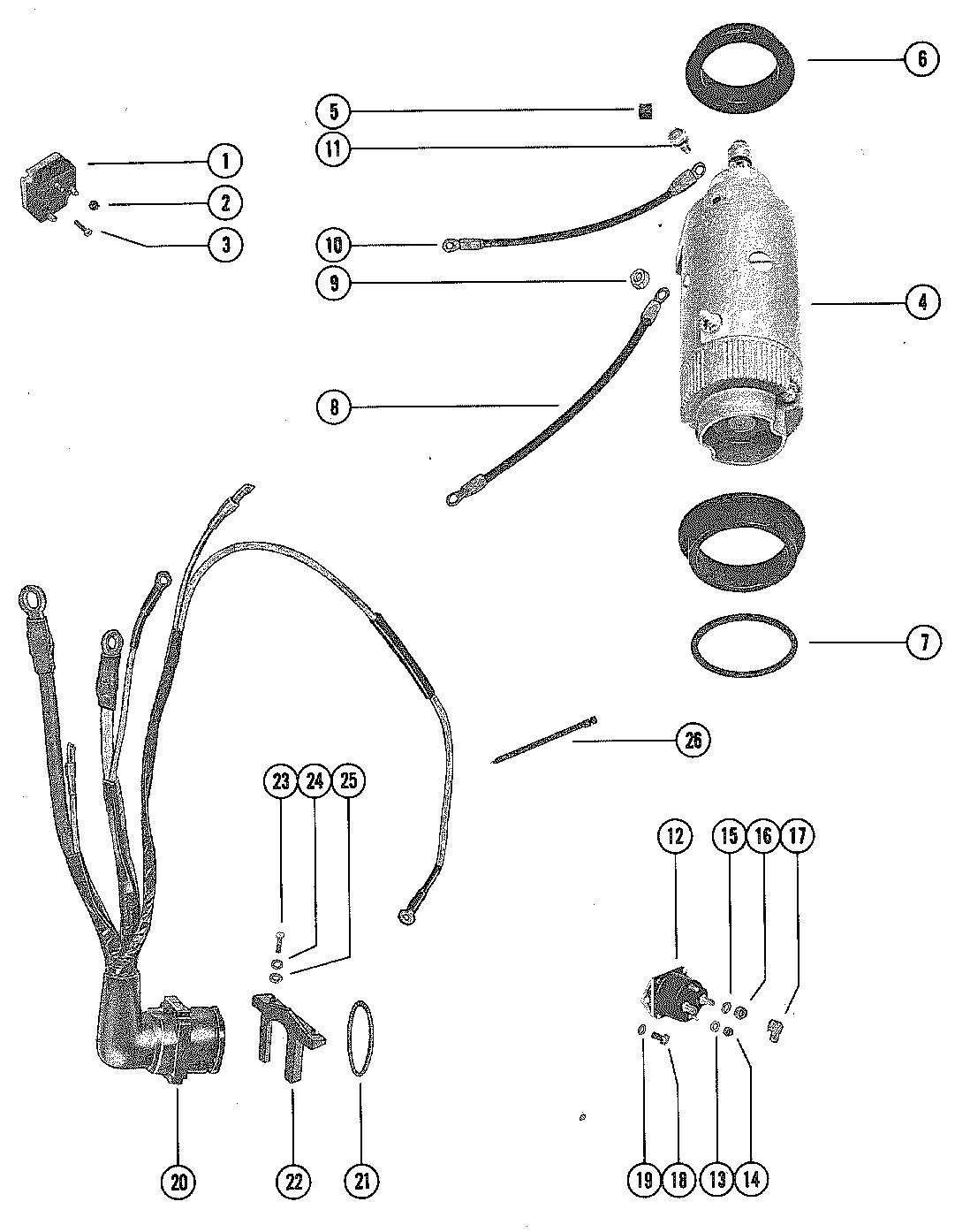 MERCURY MERC 50 ELECTRIC COMPONENTS