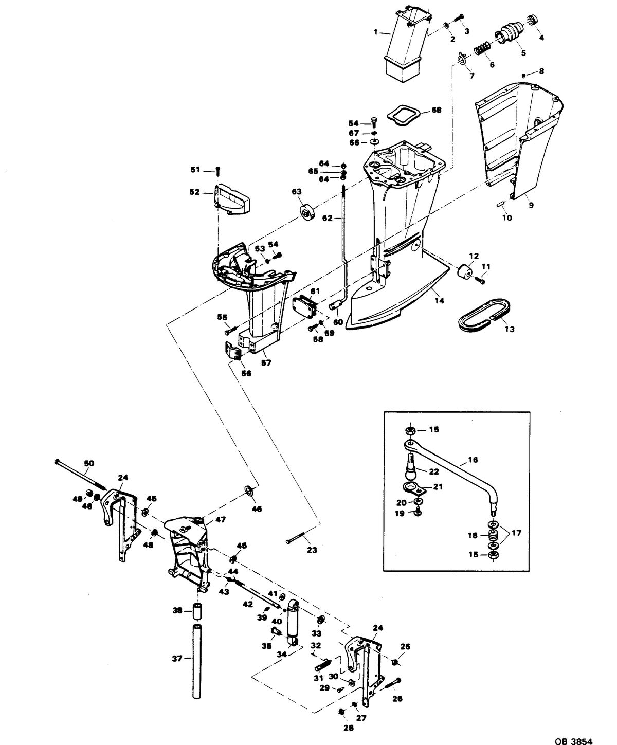 CHRYSLER 115 H.P. MOTOR LEG
