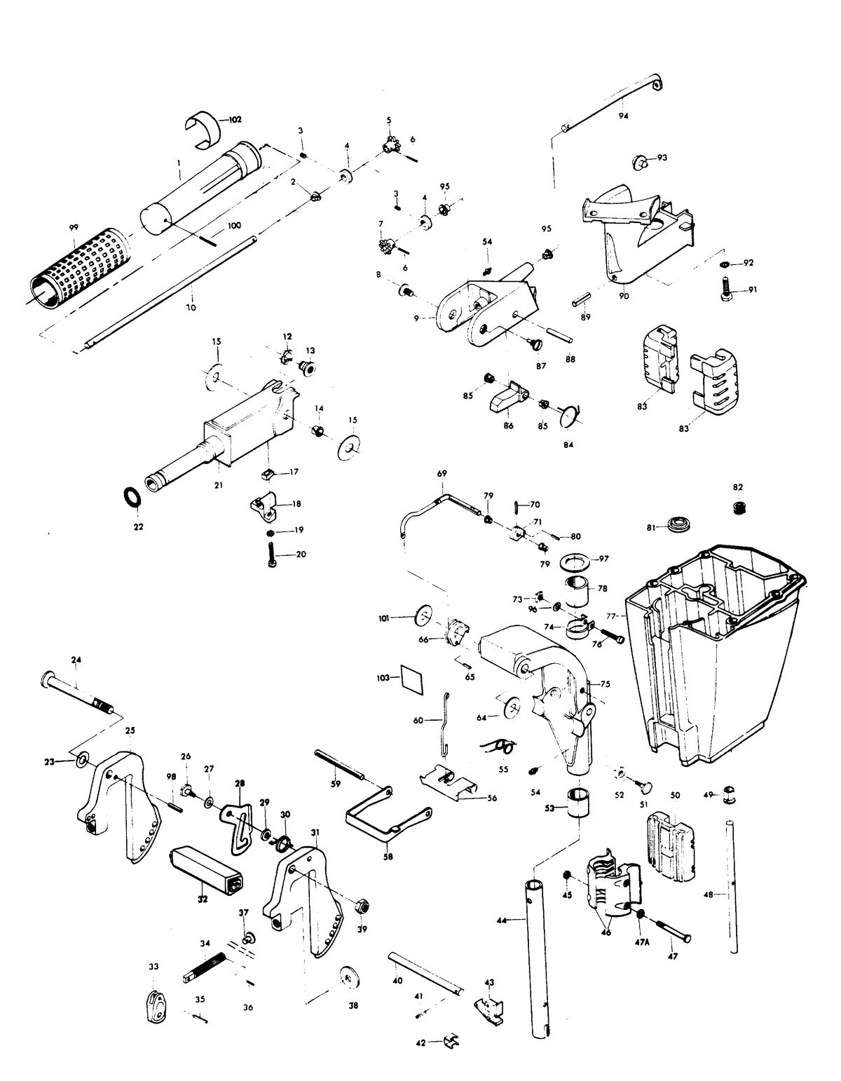 CHRYSLER 12 H.P. MOTOR LEG