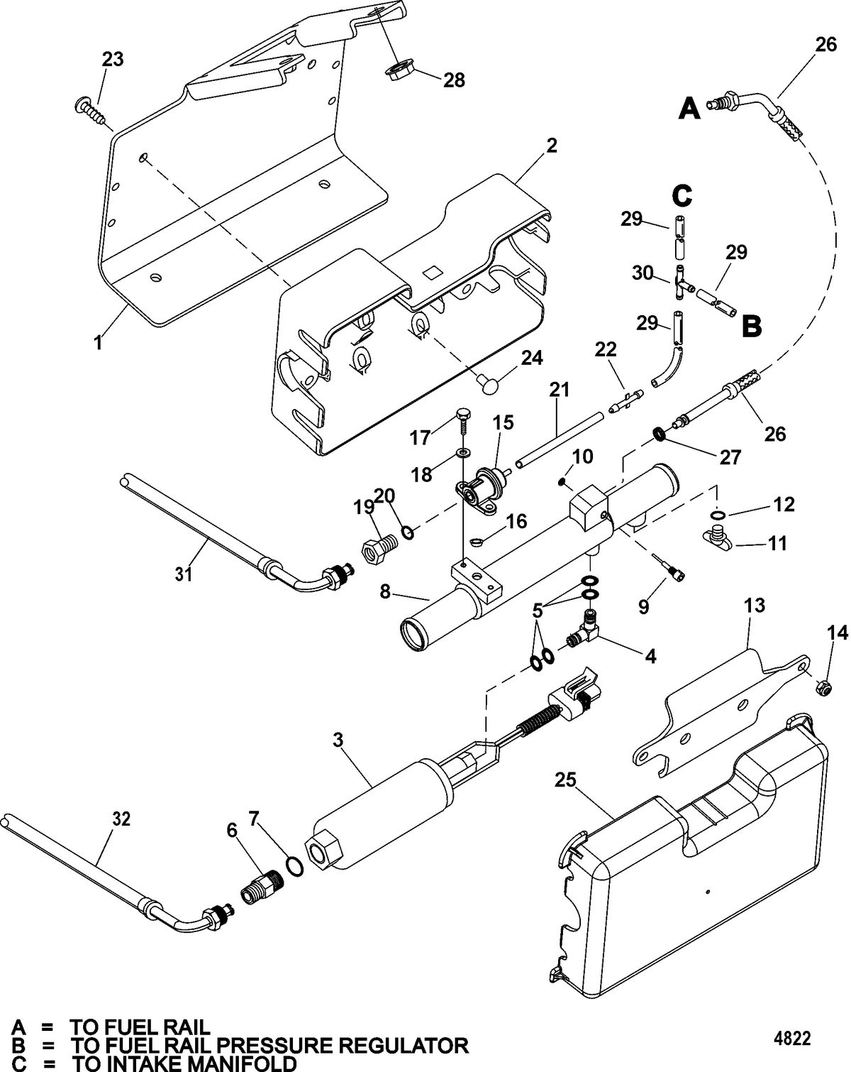 MERCRUISER 8.1L INBOARD Cool Fuel System