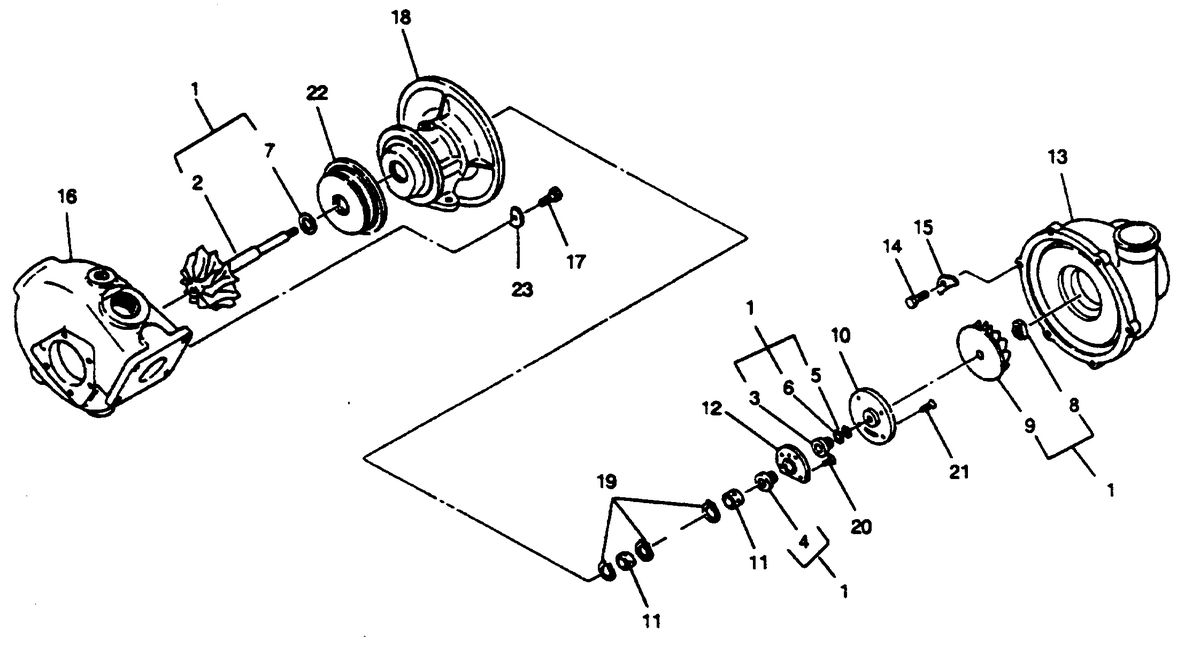 MERCRUISER HINO DIESEL 210 H.P. TURBOCHARGER ASSEMBLY