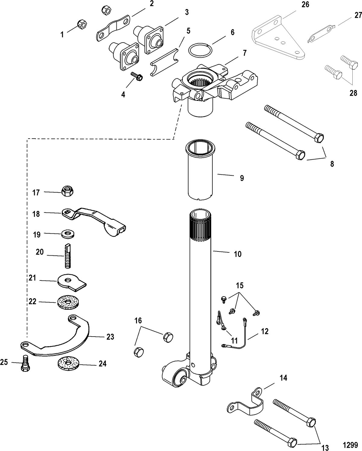 MERCURY/MARINER 25 (4-STROKE) Steering Arm