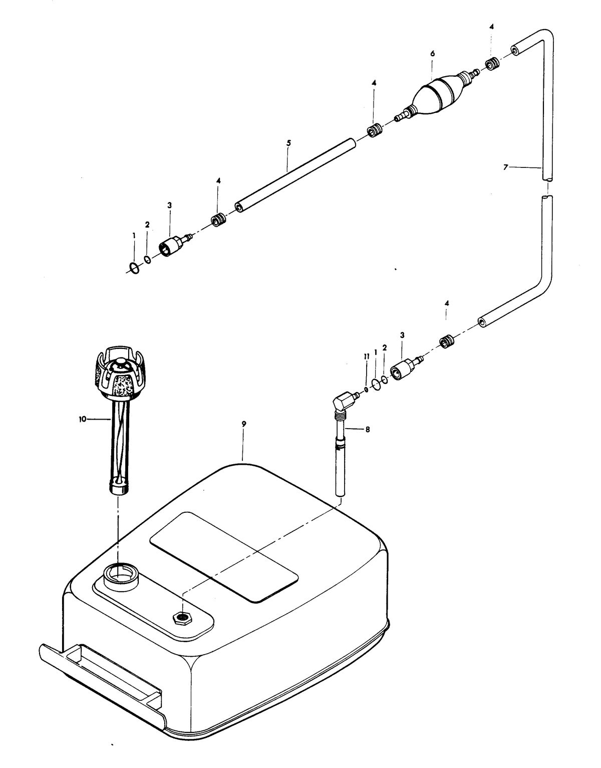 CHRYSLER 35 H.P. FUEL TANK AND LINE