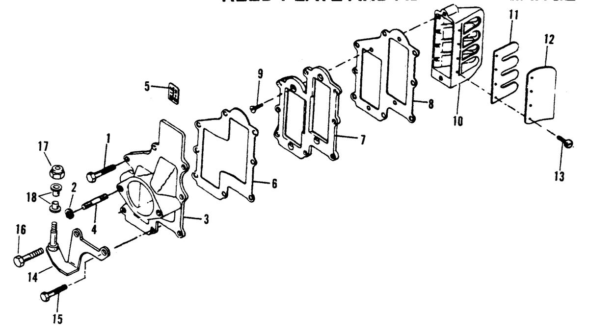 FORCE 40/50 H.P. REED PLATE AND ADAPTER FLANGE